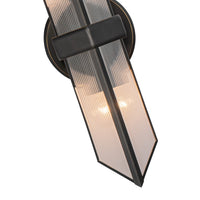 Alora - WV332815UBCR - Two Light Vanity - Cairo - Urban Bronze/Ribbed Glass