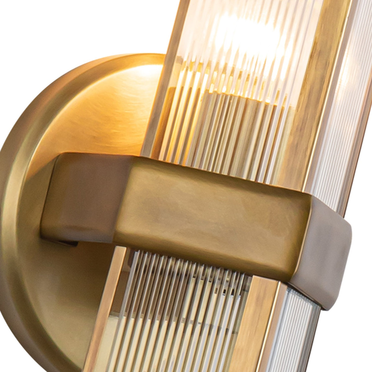 Alora - WV332904VBCR - One Light Wall Sconce - Cairo - Vintage Brass/Ribbed Glass