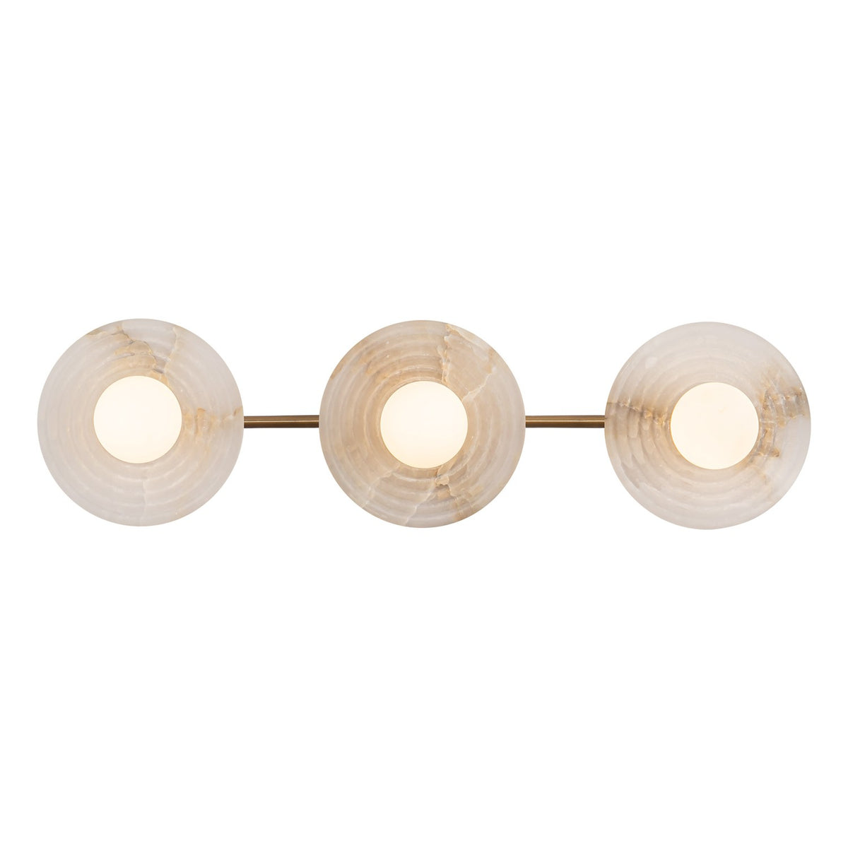 Alora - WV346322VBAR - LED Vanity - Dahlia - Vintage Brass/Alabaster
