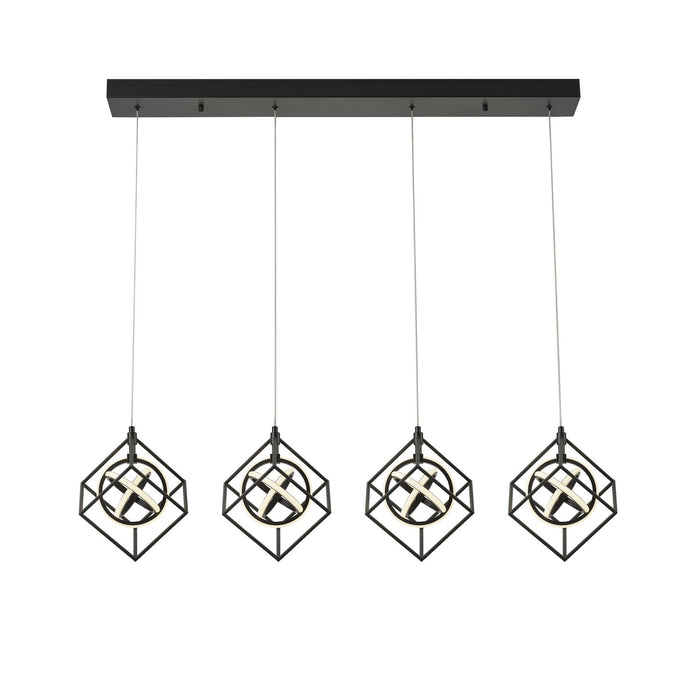 Artcraft LED Island Pendant from the Tulip collection in Matte Black finish
