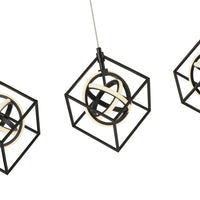 Artcraft LED Island Pendant from the Tulip collection in Matte Black finish
