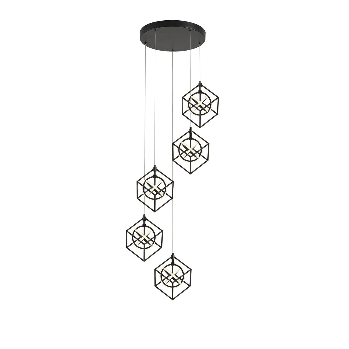 Artcraft LED Pendant from the Tulip collection in Matte Black finish