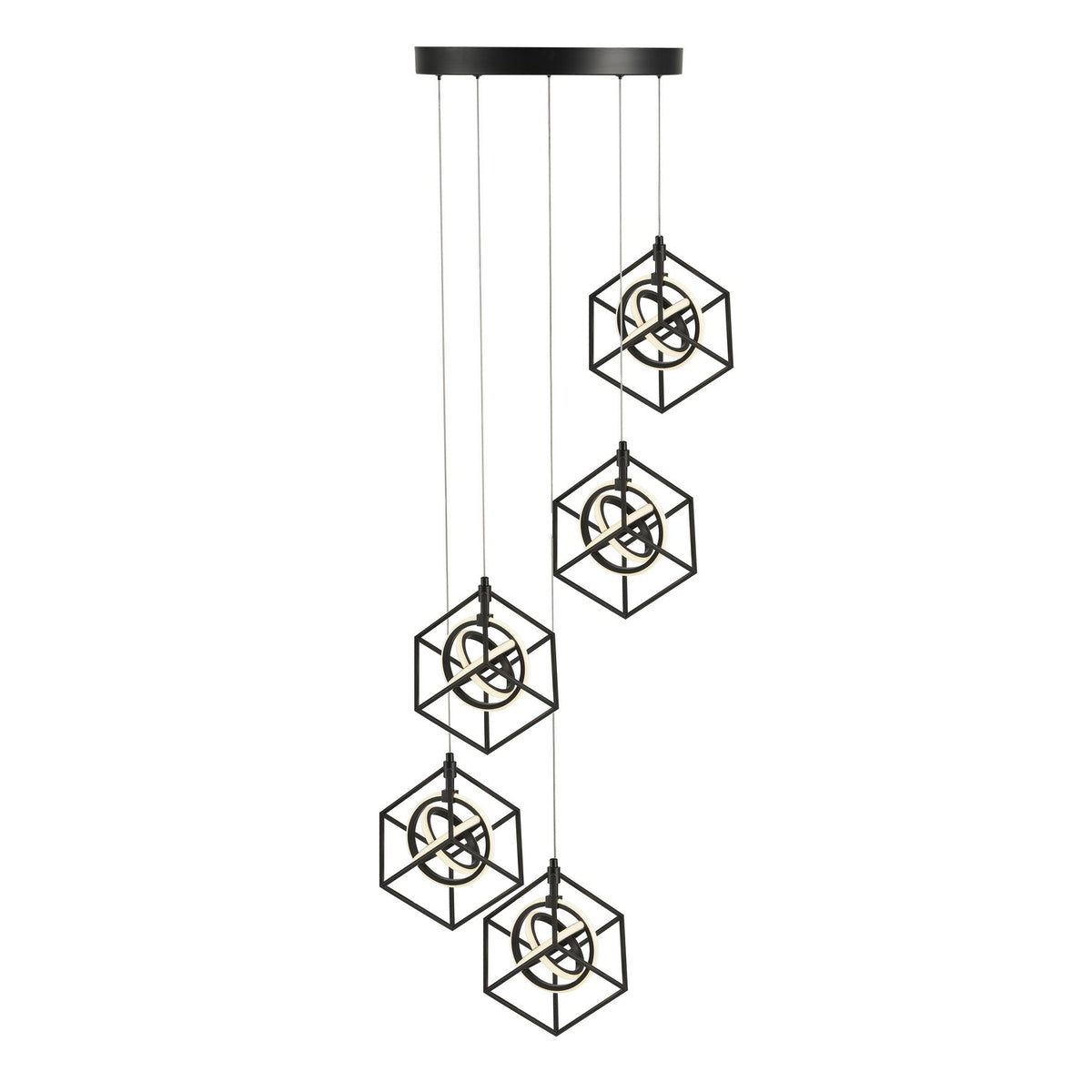 Artcraft LED Pendant from the Tulip collection in Matte Black finish