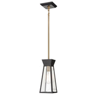 Artcraft - AC11850BK - One Light Pendant - Lucian - Black and Brushed Brass