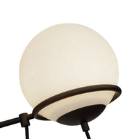 Alora - CH458632MBOP - Six Light Chandelier - Alba - Matte Black/Opal Glass
