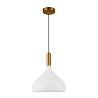 Alora - PD532312AGOP - One Light Pendant - Belleview - Aged Gold/Opal Glass