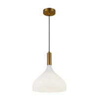 Alora - PD532312AGOP - One Light Pendant - Belleview - Aged Gold/Opal Glass