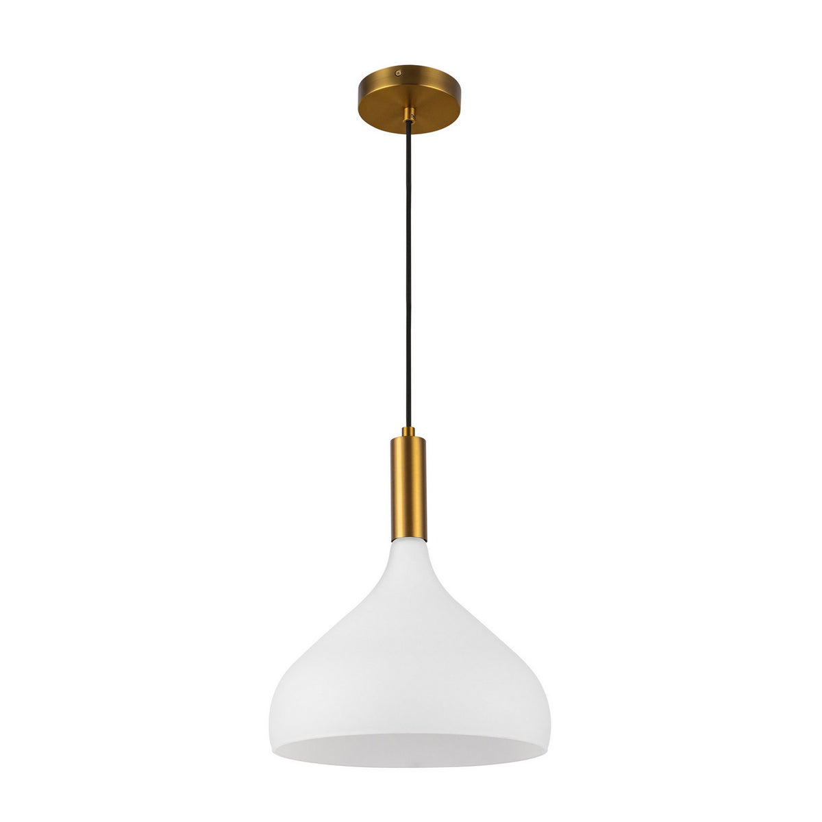 Alora - PD532312AGOP - One Light Pendant - Belleview - Aged Gold/Opal Glass