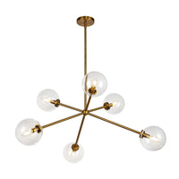 Alora - CH549640AGCL - Six Light Chandelier - Cassia - Aged Gold/Clear Glass