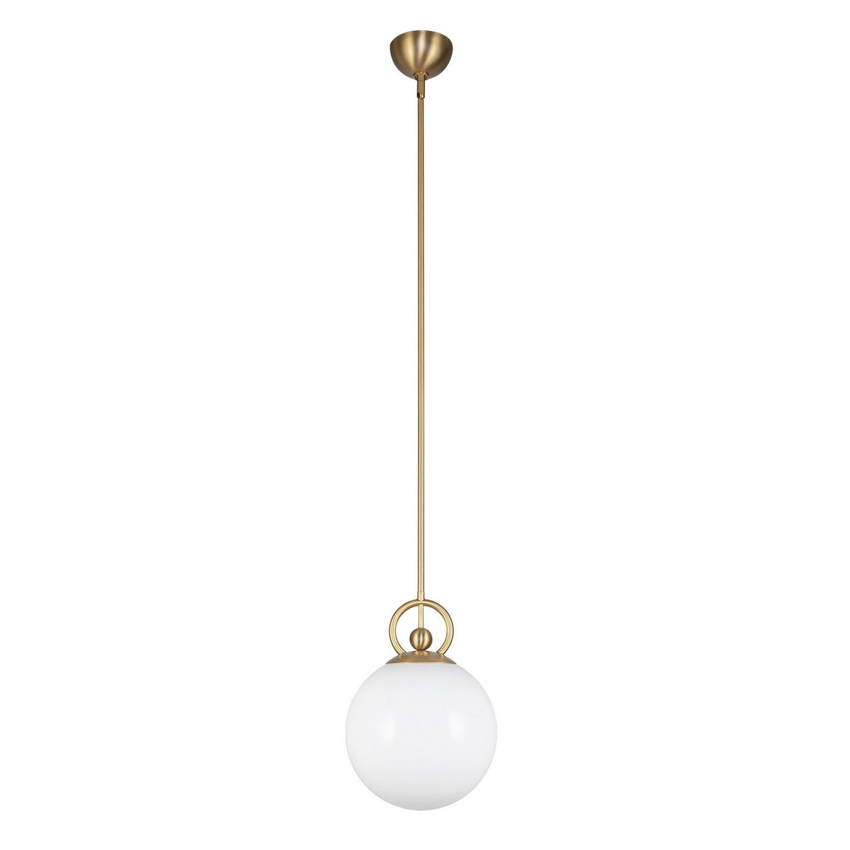 Alora - PD407910BGGO - One Light Pendant - Fiore - Brushed Gold/Glossy Opal Glass