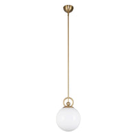 Alora - PD407910BGGO - One Light Pendant - Fiore - Brushed Gold/Glossy Opal Glass