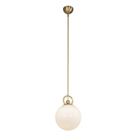 Alora - PD407910BGGO - One Light Pendant - Fiore - Brushed Gold/Glossy Opal Glass
