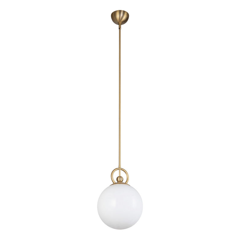 Alora - PD407910BGGO - One Light Pendant - Fiore - Brushed Gold/Glossy Opal Glass