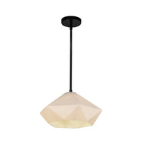 Alora - PD424514MBOP - One Light Pendant - Krysta - Matte Black/Opal Glass
