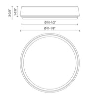 Alora - FM503611AG-5CCT - LED Flush Mount - Laval - Aged Gold