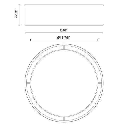 Alora - FM479016RB-5CCT - LED Flush Mount - Lyla - Rattan