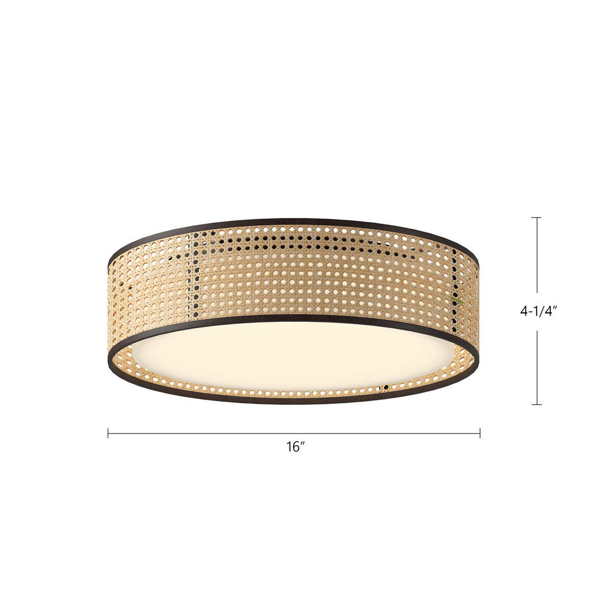 Alora - FM479016RB-5CCT - LED Flush Mount - Lyla - Rattan