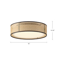 Alora - FM479016RB-5CCT - LED Flush Mount - Lyla - Rattan