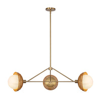 Alora - CH490340BGOP - Three Light Chandelier - Perth - Brushed Gold/Opal Glass