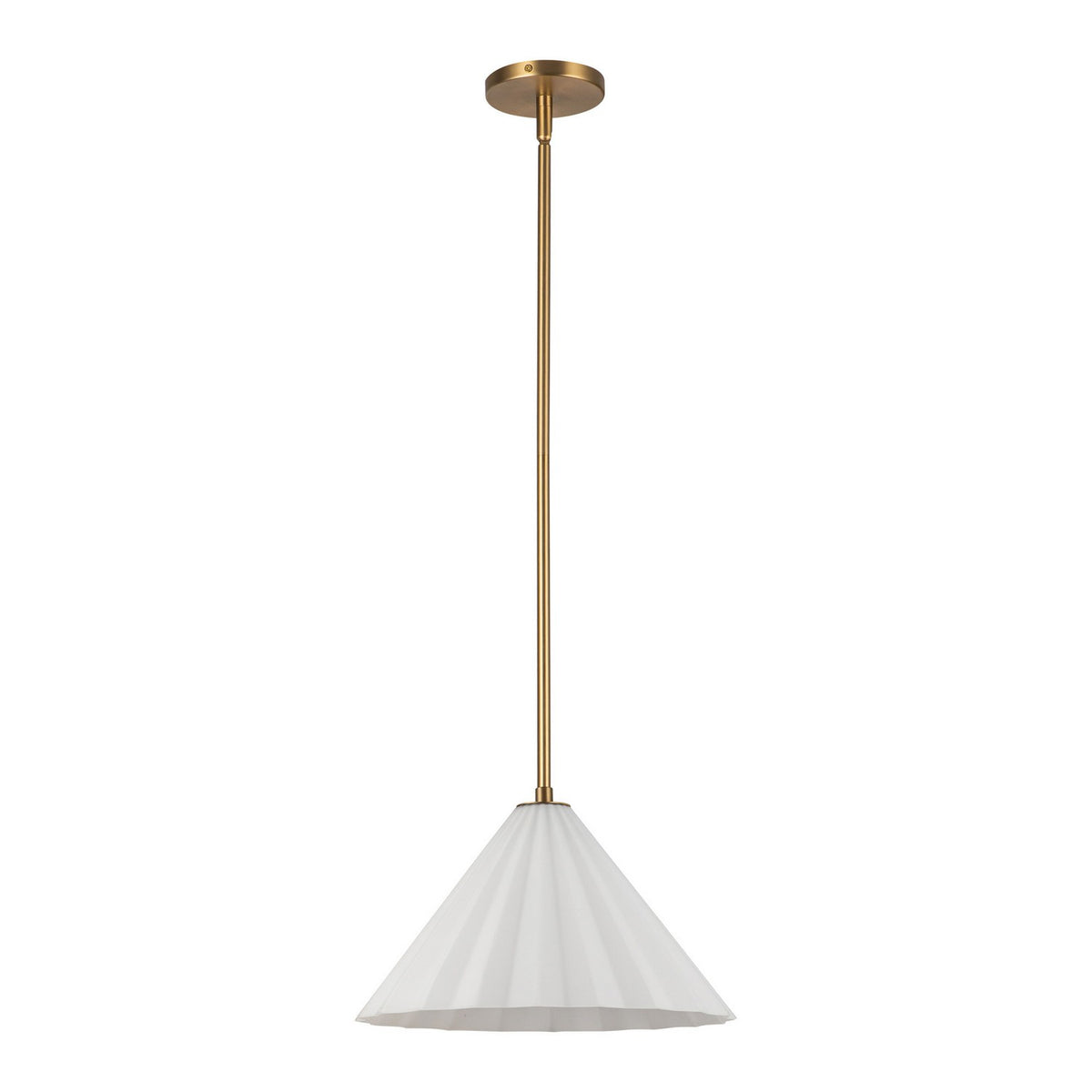 Alora - PD451814AGOP - One Light Pendant - Serena - Aged Gold/Opal Glass