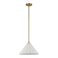 Alora - PD451814AGOP - One Light Pendant - Serena - Aged Gold/Opal Glass