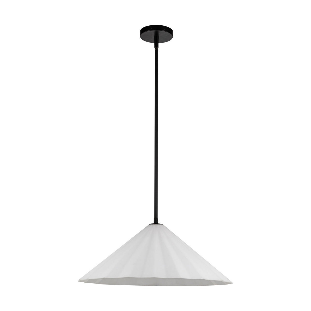 Alora - PD451820MBOP - One Light Pendant - Serena - Matte Black/Opal Glass