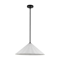Alora - PD451820MBOP - One Light Pendant - Serena - Matte Black/Opal Glass