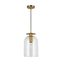 Alora - PD515408BGCL - One Light Pendant - Sylvia - Brushed Gold/Clear Glass