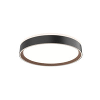 Kuzco Lighting - FM43916-BK/WT-5CCT - LED Flush Mount - Essex - Black/Walnut