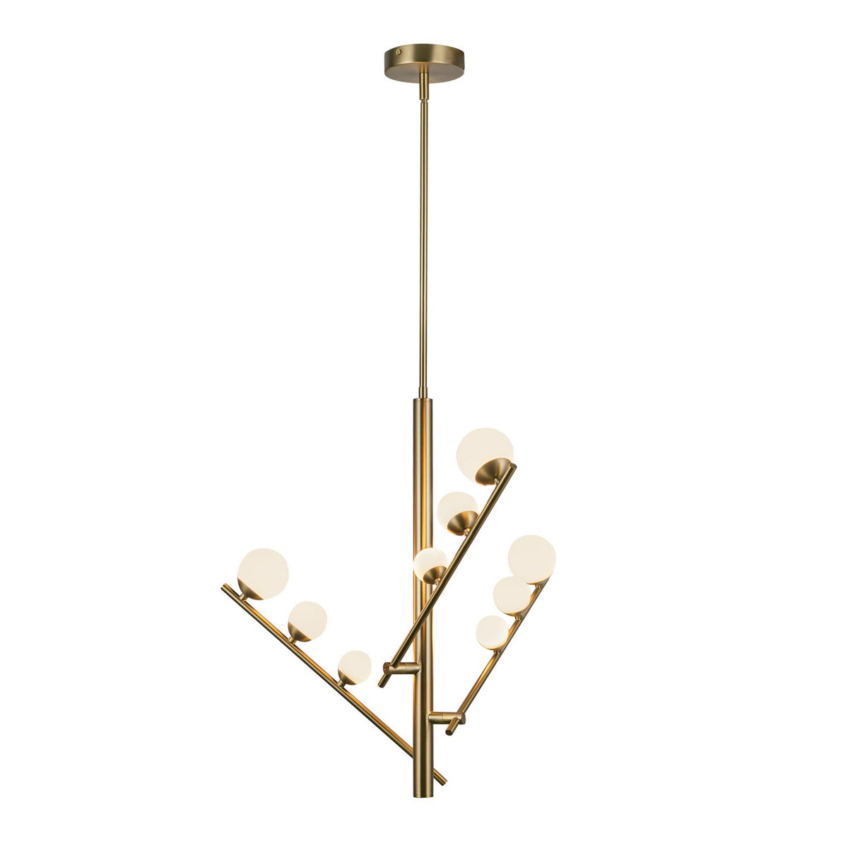 Kuzco Lighting - CH55524-BG/OP - LED Chandelier - Cypress - Brushed Gold/Opal Glass