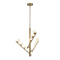 Kuzco Lighting - CH55524-BG/OP - LED Chandelier - Cypress - Brushed Gold/Opal Glass
