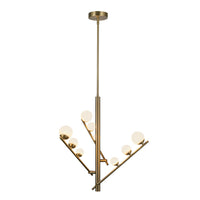 Kuzco Lighting - CH55524-BG/OP - LED Chandelier - Cypress - Brushed Gold/Opal Glass