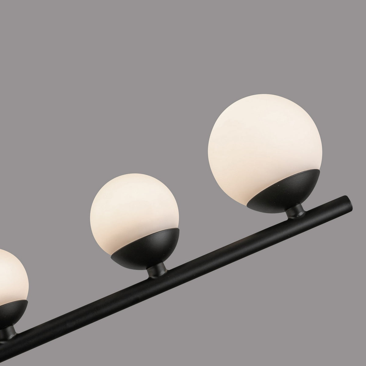 Kuzco Lighting - CH55524-BK/OP - LED Chandelier - Cypress - Black/Opal Glass