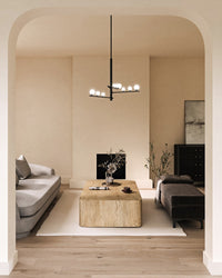 Kuzco Lighting - CH55524-BK/OP - LED Chandelier - Cypress - Black/Opal Glass