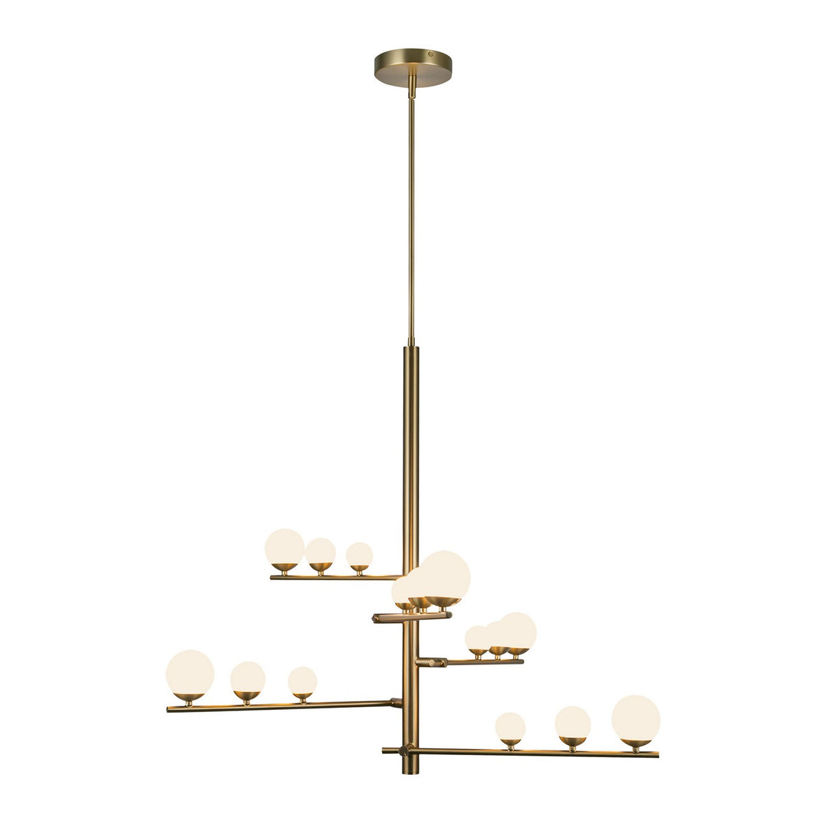 Kuzco Lighting - CH55530-BG/OP - LED Chandelier - Cypress - Brushed Gold/Opal Glass