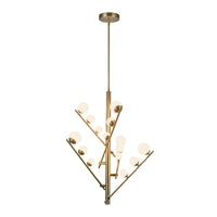 Kuzco Lighting - CH55530-BG/OP - LED Chandelier - Cypress - Brushed Gold/Opal Glass