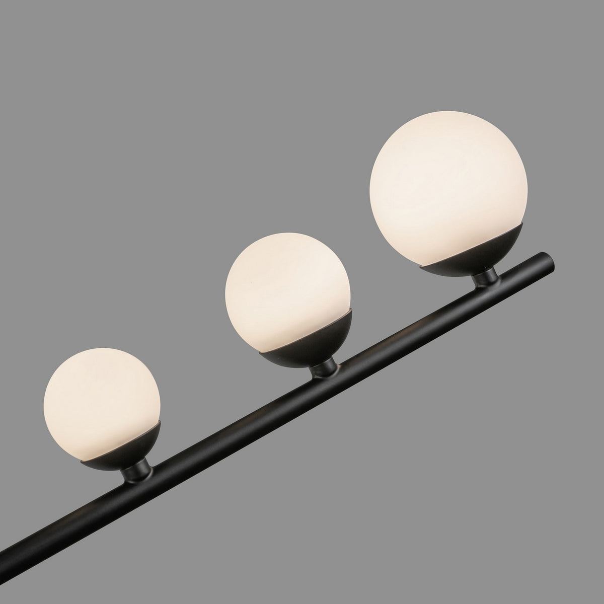 Kuzco Lighting - CH55530-BK/OP - LED Chandelier - Cypress - Black/Opal Glass