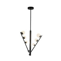 Kuzco Lighting - PD55520-BK/OP - LED Pendant - Cypress - Black/Opal Glass