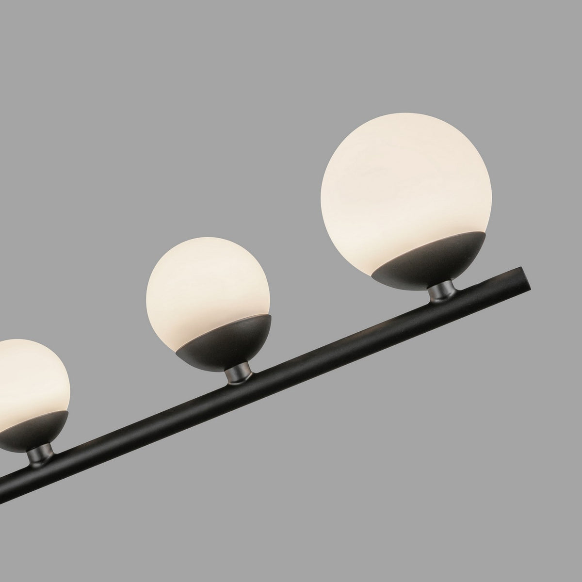 Kuzco Lighting - PD55520-BK/OP - LED Pendant - Cypress - Black/Opal Glass