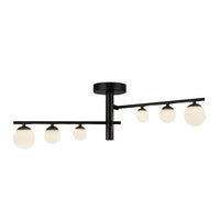 Kuzco Lighting - SF55525-BK/OP - LED Semi-Flush Mount - Cypress - Black/Opal Glass