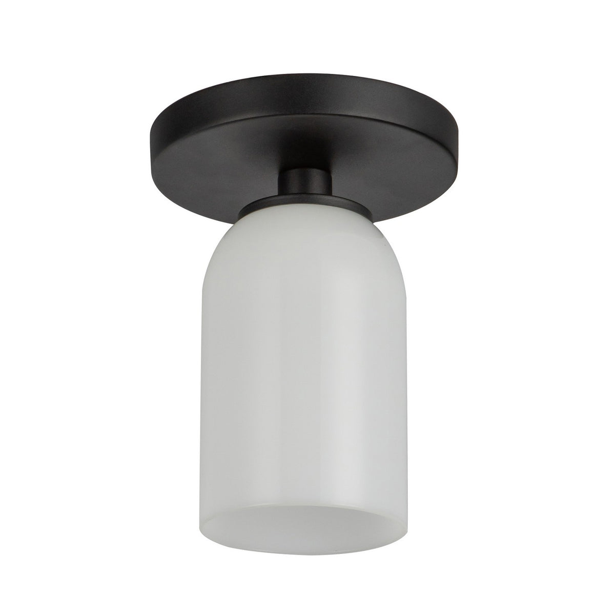 Kuzco Lighting - SF57704-BK/GO - One Light Semi-Flush Mount - Nola - Black/Glossy Opal Glass