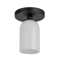 Kuzco Lighting - SF57704-BK/GO - One Light Semi-Flush Mount - Nola - Black/Glossy Opal Glass