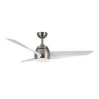 Kuzco Lighting - CF91954-BN/WH - 54"Ceiling Fan - Thalia - Brushed Nickel/Matte White