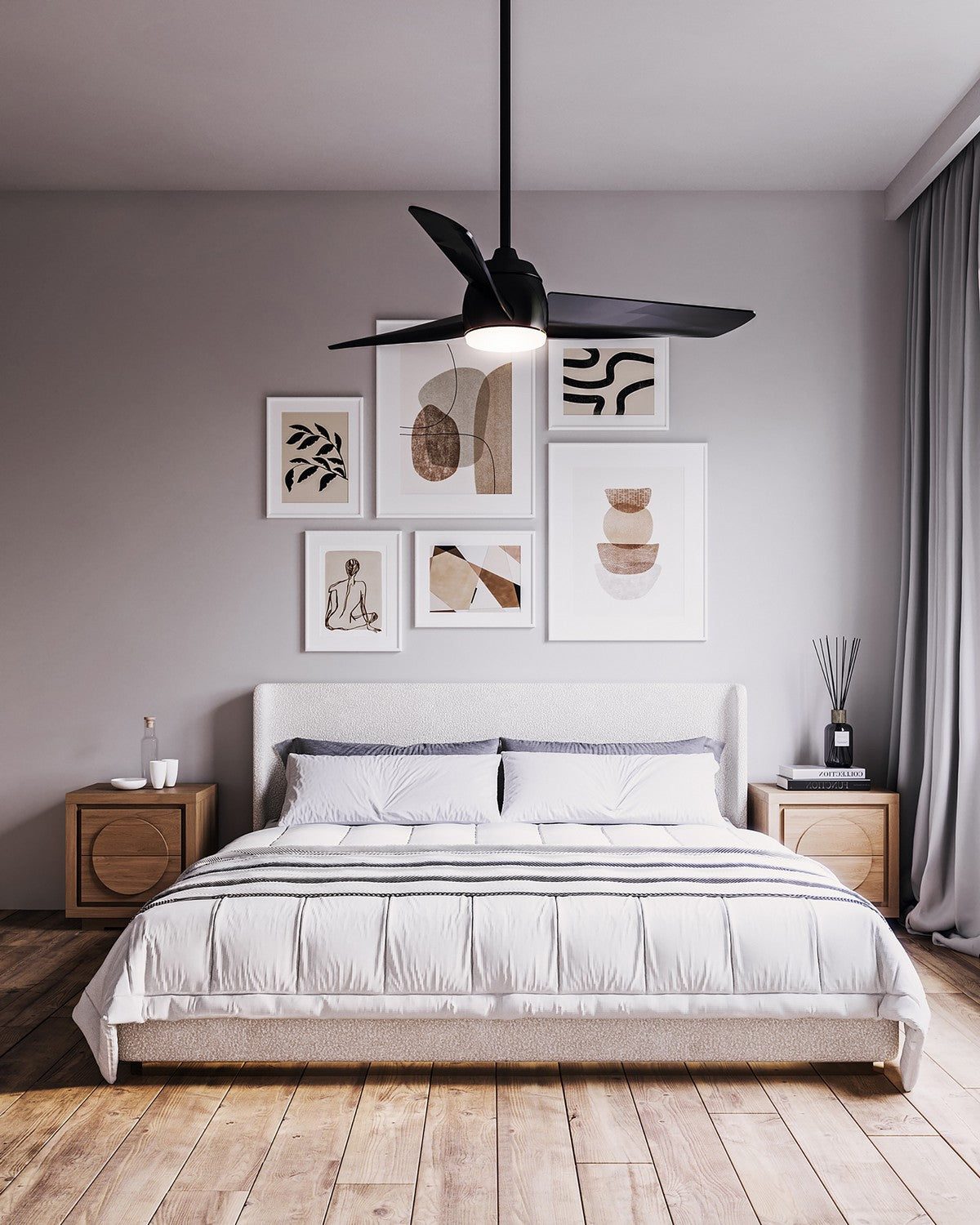 Kuzco Lighting - CF91954-MB - 54"Ceiling Fan - Thalia - Matte Black