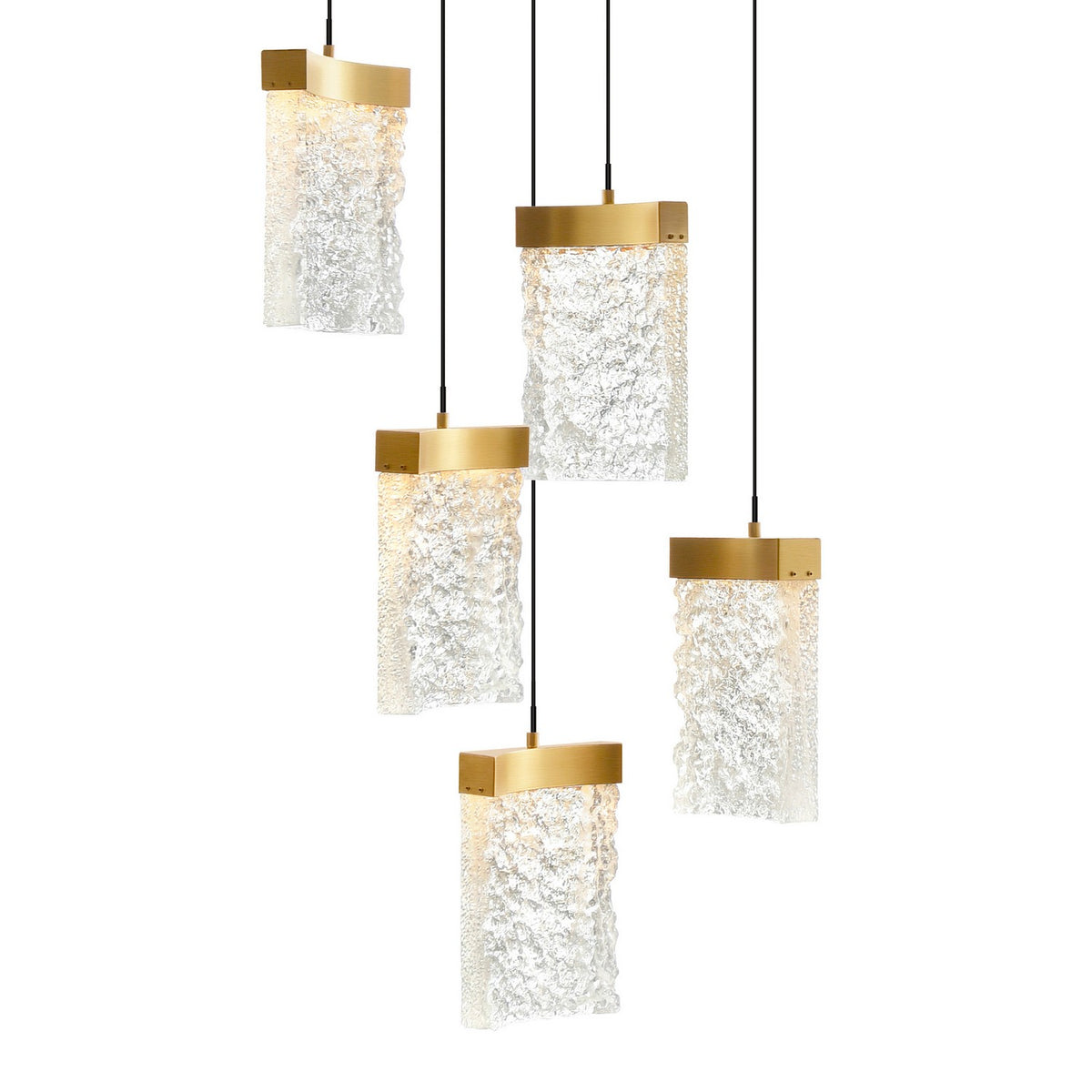 CWI Lighting - 1587P12-5-624 - LED Mini Pendant - Lava - Brass