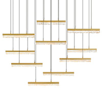 CWI Lighting - 1588P48-10-624 - LED Chandelier - Stagger - Brass