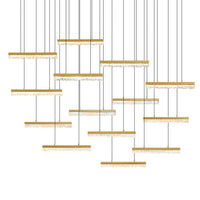 CWI Lighting - 1588P60-14-624 - LED Chandelier - Stagger - Brass