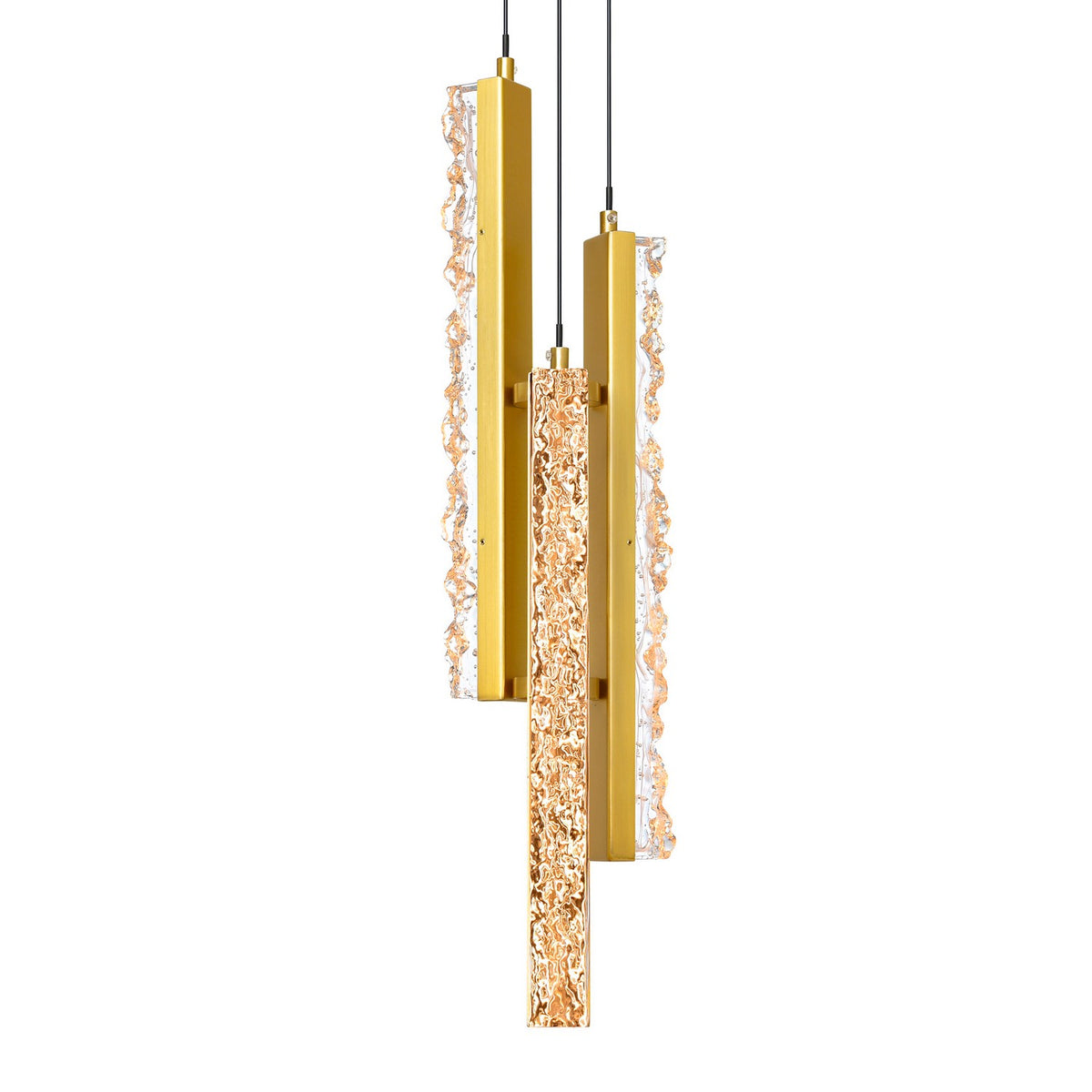 CWI Lighting - 1588P6-3-624 - LED Mini Pendant - Stagger - Brass