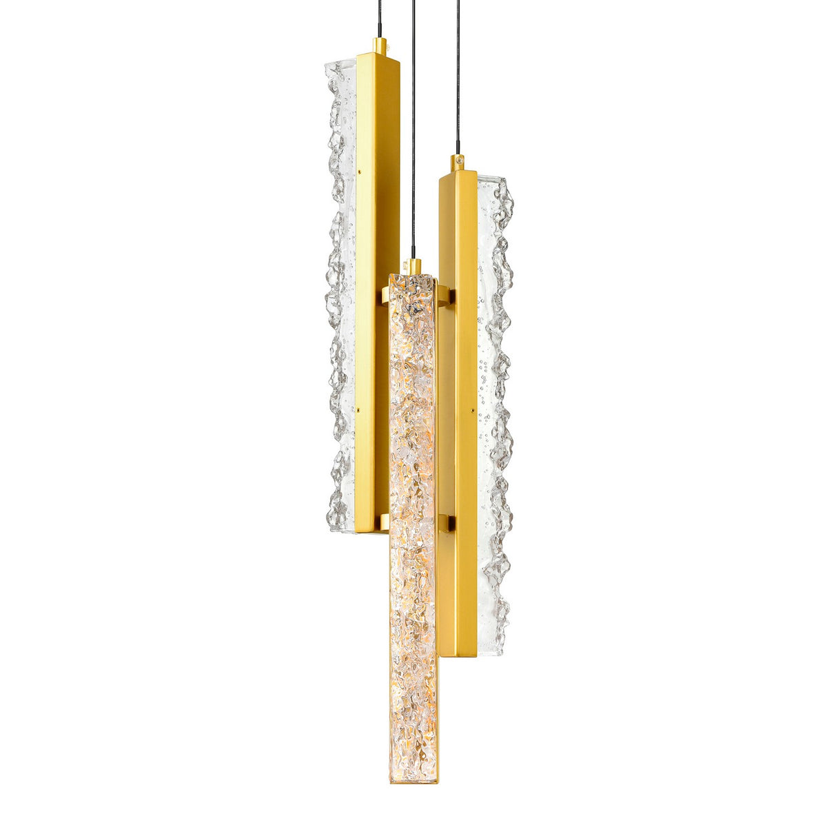 CWI Lighting - 1588P6-3-624 - LED Mini Pendant - Stagger - Brass