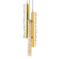 CWI Lighting - 1588P6-3-624 - LED Mini Pendant - Stagger - Brass